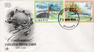 Liberia  Scott  663-664  First Day Cover