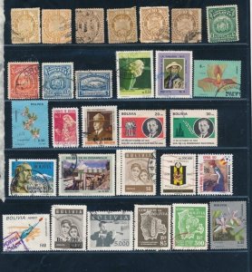 D391647 Bolivia Nice selection of VFU Used stamps