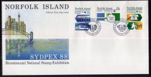 Norfolk Island 4437-439 Sydpex U/A FDC