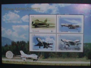 ​GRENADA-2009 SC# 3733-CENTENARY OF CHINESE AVIATION MNH S/S-VERY FINE-RARE