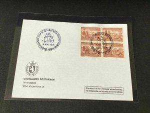 Greenland 1971 stamps block cover Ref R32099 