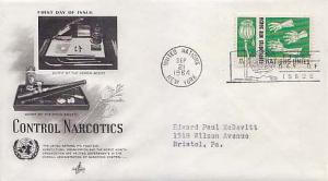 United Nations, First Day Cover, Law Enforcement