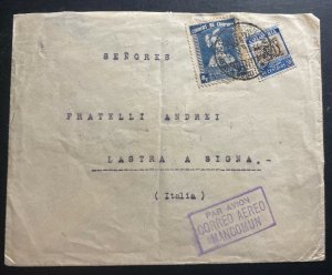 1934 Bogota Colombia Early Airmail Cover To Lastra A Signa Italy Cartagena Stamp