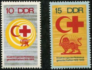 East Germany SC# 1099-1100 Red Cross Societies set