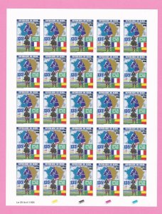 BENIN 1999 IMPERF ND - Mi 1223 - 1228 FULL SHEET SET HIPPISM (CV €10,000) MNH-