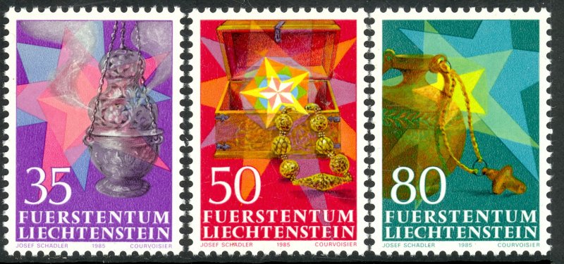 LIECHTENSTEIN 1985 CHRISTMAS Set Sc 820-822 MNH