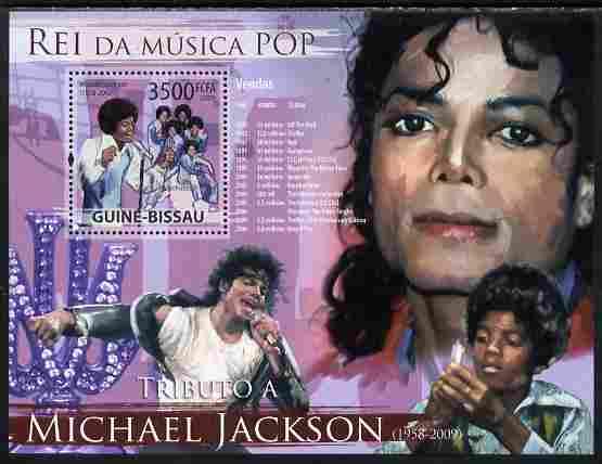 Guinea - Bissau 2009 Michael Jackson perf s/sheet unmount...