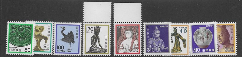 Japan 1427-35  1986 set 9 VF  NH