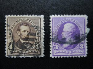 US #221-22 Used  - WDWPhilatelic - 10/23