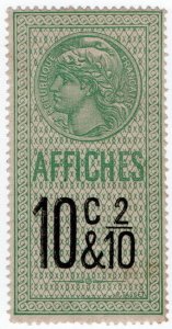 (I.B) France Revenue : Affiches 10c + 2/10 (Poster Tax)