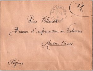 Tunisia Soldier's Free Mail 1943 La Marsa, Tunisie to Maison Carree, Algers, ...