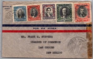 CHILE POSTAL HISTORY AIRMAIL COVER MULT FRANKING ADDR USA CANC RANCAGUA YR'1931