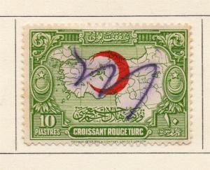 Turkey 1928 Early Issue Fine Used 10p. Crescent Optd 247633