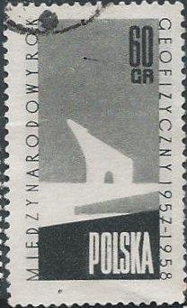 Poland 821 (used) International Geophysical Year: polar bear (1958)