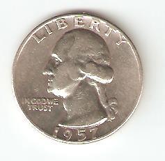 1957 Silver Washington Quarter