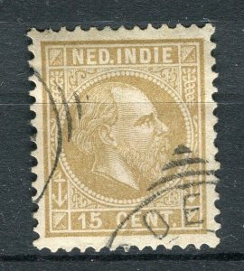 NETHERLANDS INDIES; 1870s early classic William issue used 15c. value