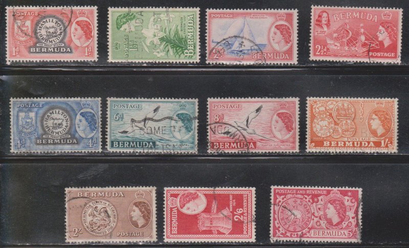 BERMUDA Scott # 144//160 Used Part Set - QEII & Various Topics