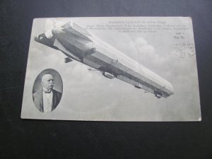 Germany  1909 ZEPPELIN TO MUNICH PPC USED  (167)