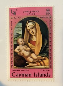 Cayman Islands 1969  Scott 245 MH - 1/4c, Christmas, Madonna & Child by Vivarini