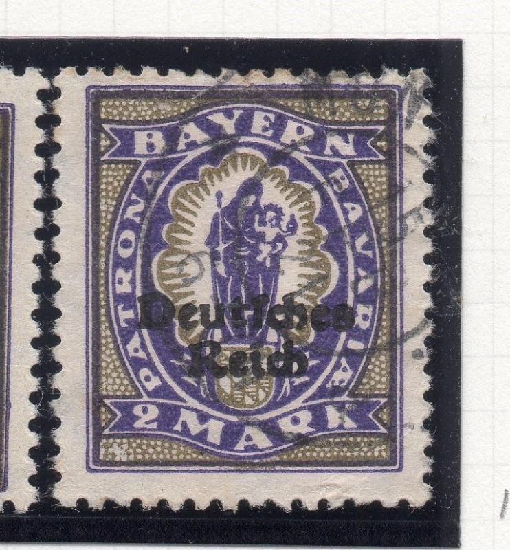 Germany 1920 Bayern Early Issue Fine Used 2M. Optd 250388 