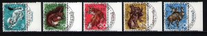 Switzerland B360-B364 used stamps superb cancels squirrel red fox Pro Juventute