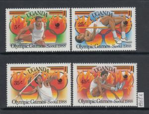 XG-AJ709 UGANDA IND - Olympic Games, 1988 Korea Seoul '88 MNH Set