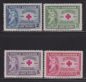 Ecuador C131-C134 VF-MLH set nice colors cv $ 36 ! see pic !