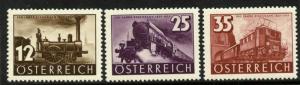 Austria 385-7 MNH Trains, Locomotives