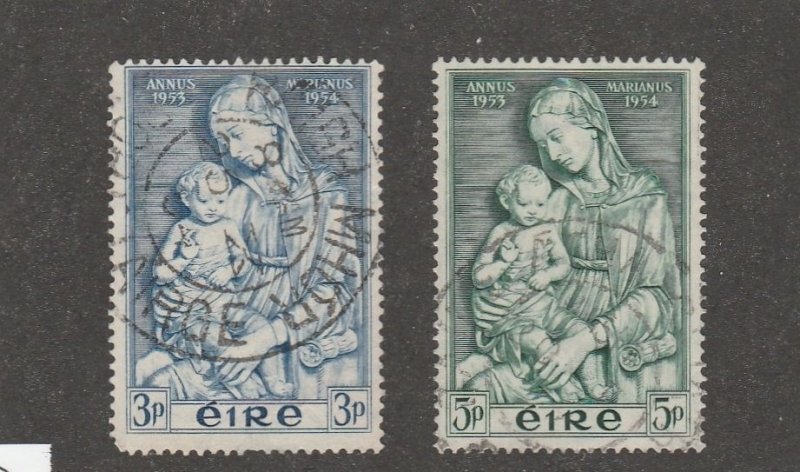 Ireland stamps, used, set of two, scott# 151-152, blue/green,  Mondonna #M992