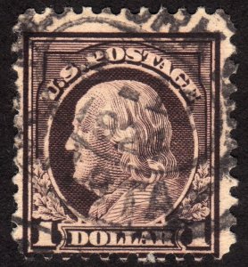 1917, US $1, Benjamin Franklin, Used, Sc 518