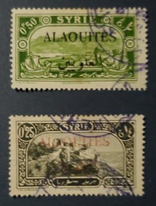 Alaouites 26-27, 1925 overprint on Syria, Cat. value - $4.75