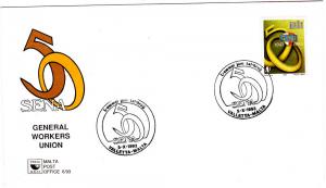 Malta 825 Set FDC General Worker's Union (C)