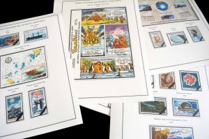 COLOR PRINTED TAAF: FRENCH ANTARCTICA 1955-2010 STAMP ALBUM PAGES (104 il.pages)