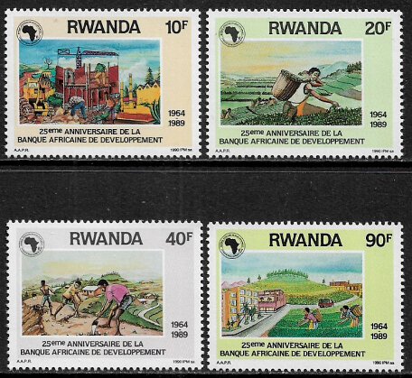 Rwanda #1346-9 MNH Set - African Development Bank