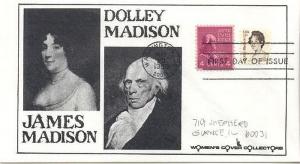 1980 Dolly Madison Sc 1822  Women's Cover Collectors cachet