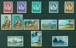 St Lucia 1964 QEII Pictorials to $1 MLH