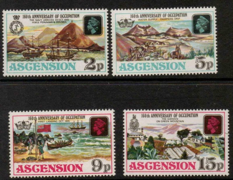 ASCENSION SG195/8 1975 ANNIV OF OCCUPATION MNH