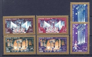 LEBANON - LIBAN MNH SC# C463-C468 BAALBECK INTERNATIONAL FESTIVAL 1966