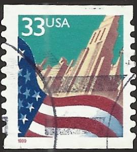 # 3281c USED FLAG AND CITY SMALL DATE