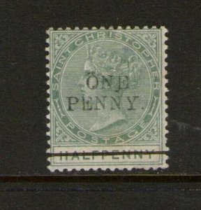 St. Kitts and Nevis St.Christopher 1887 QV Sc 21 MH