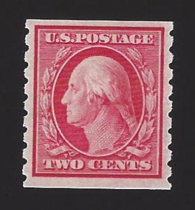 US #393 1910-13 Carmine Wmk 190 Perf 8.5 Vert Mint OG LH F-VF SCV $47.50