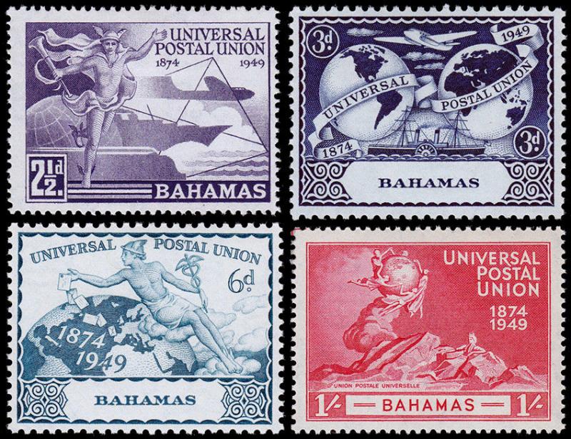 Bahamas Scott 150-153 (1949) Mint LH VF, CV $5.60 M