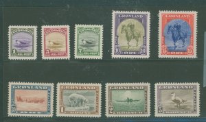 Greenland #10-18 Unused Multiple