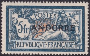 Andorra French 1931 Sc 20 MLH*