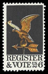 PCBstamps   US #1344 6c Register and Vote, MNH, (21)