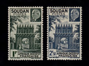 French Sudan Scott #118-119 MH