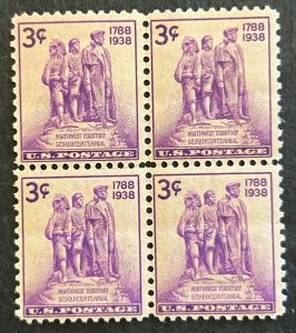 Scott#: 837 - Northwest Territory Sesquicentennial 1937 Block of 4 MNHOG -Lot 31