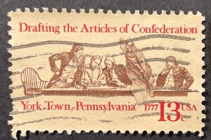 US #1726 Used F/VF 13c Drafting Articles Confederation York Town 1977 [G14.5.1]