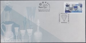 HUNGARY SC # 4142 FDC 130th ANN AJKA CRYSTAL FACTORY