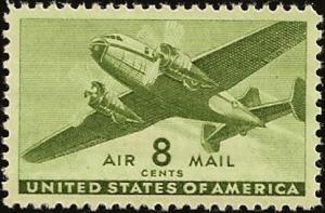 #C26 - 8 Cent Plane * PSE Cert. Graded Superb 98 MNH  